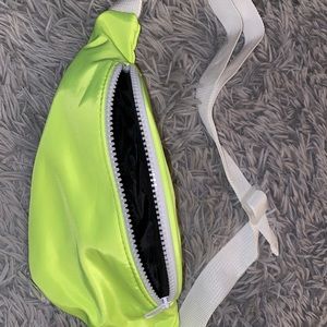 Neon Green and White Fanny Pack